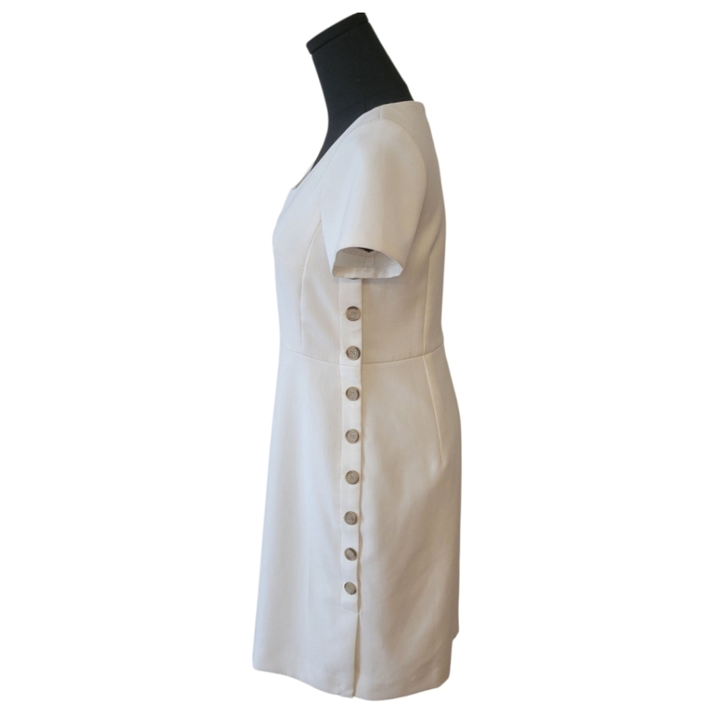 NWT Ann‎ Taylor Ivory Short Sleeve Sheath Dress Size 4 Petite - Picture 4 of 6